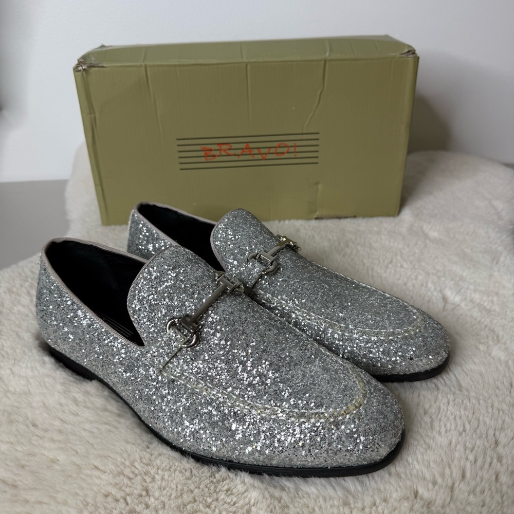 Bravo Silver Men's Sparkling Loafers‎